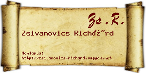 Zsivanovics Richárd névjegykártya